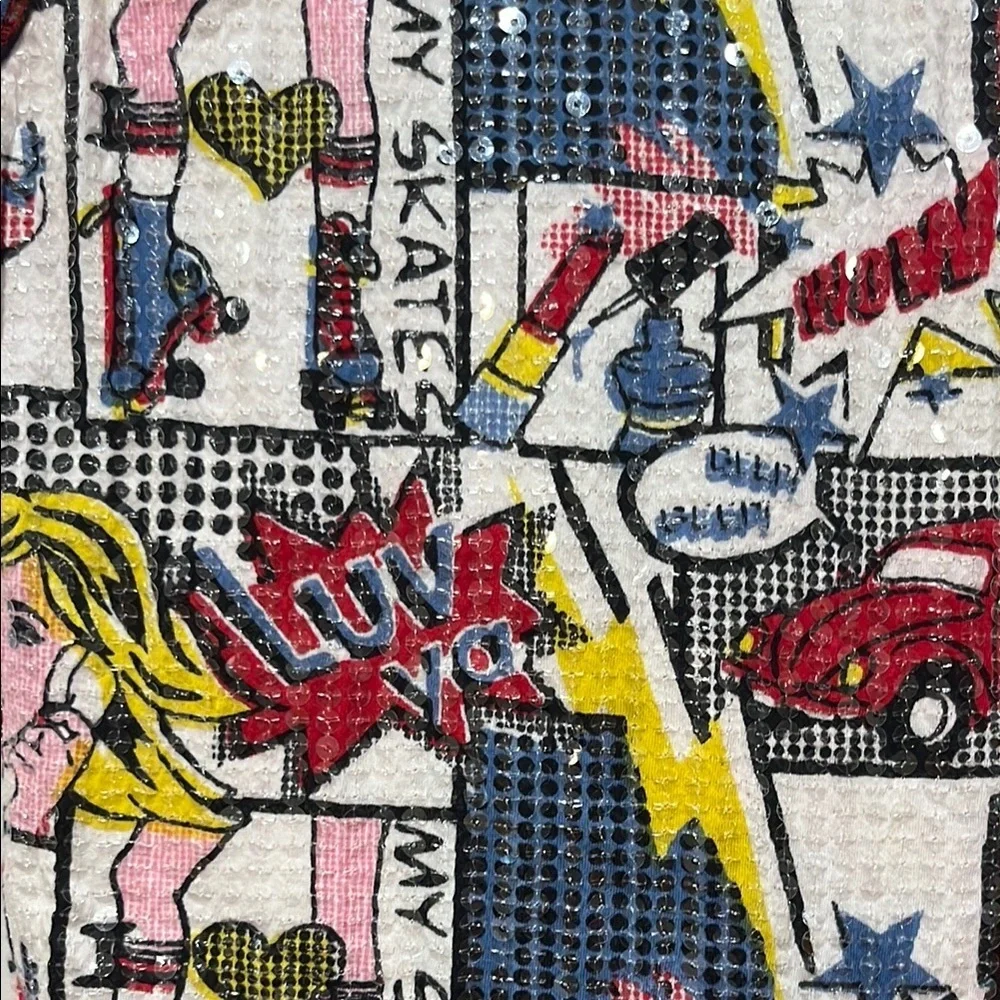 Red Superhero Comic Book girls size 4 dress